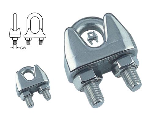 Morsetto In Acciaio Inox Morsetto Per Fune Metallica Da Mm Mm