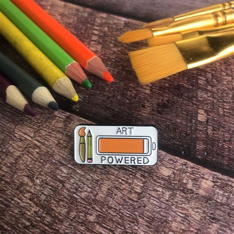 Art Powered Enamel Pin Stocking Filler T Lapel Pin Etsy