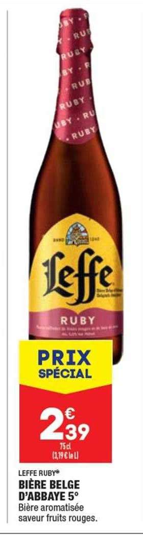 Promo Bière Belge D abbaye 5 Leffe Ruby chez Aldi iCatalogue fr