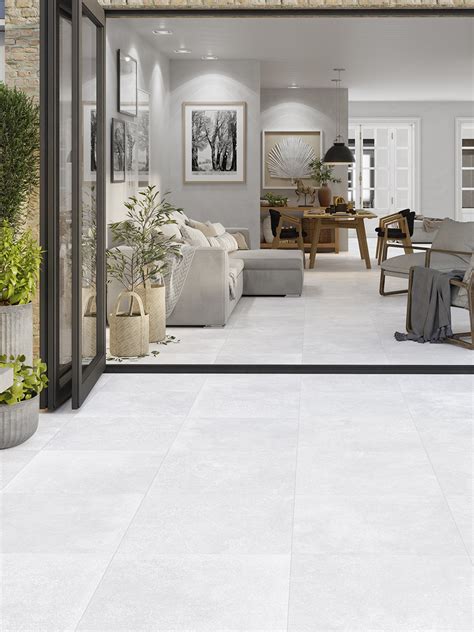 Marbella White King Size Porcelain Paving Slabs 1200x600 Pack