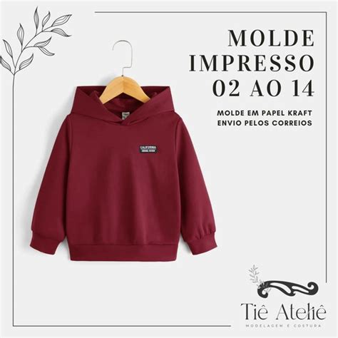 Molde Em Papel Kraft Blusa Moletom Infantil Elo