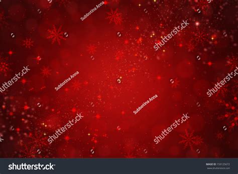 Christmas Background. Red Holiday Abstract Defocused Backdrop With ...