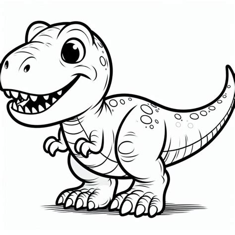 T Rex Desenho Infantil - Colorir e imprimir: Desenho para colorir do T-Rex para crianças ...