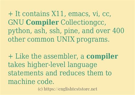 Compiler Some Sentence Examples Englishteststore Blog