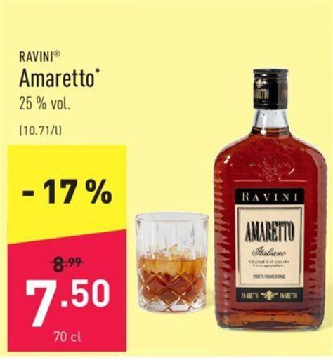 Ravini Amaretto Promotie Bij ALDI