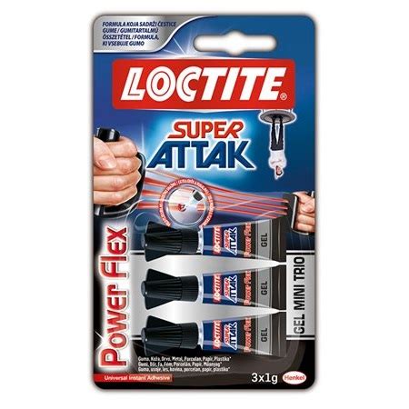 Pillanatragaszt Henkel Loctite Super Attak Mini Trio Power Flex Gel