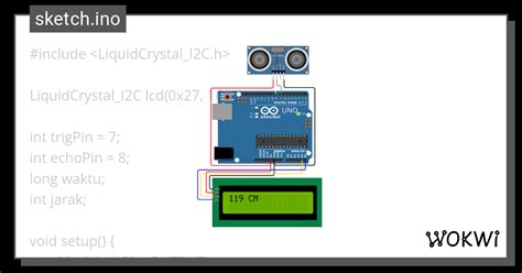 Sensor Hc Sr04 Lcd Wokwi Esp32 Stm32 Arduino Simulator