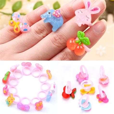 Lnrrabc Wholesale Jewelry Lots Rings Resin Childrenkids Lucite Mixed