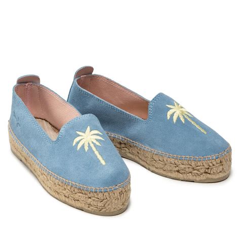 Espadrilles Manebi Slippers D G D Placid Blue Yellow Palm Eschuhe De