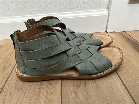 Born Iwa Woven Sandal Women 8 Ankle Zippered Hand Finished Leather EBay