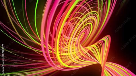 Light Flow Bg In 4k Abstract Looped Background With Light Trails