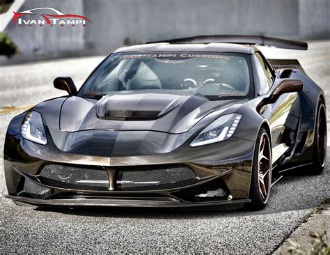 ivan tampi customs xik carbon fiber full top hood  corvette stingray