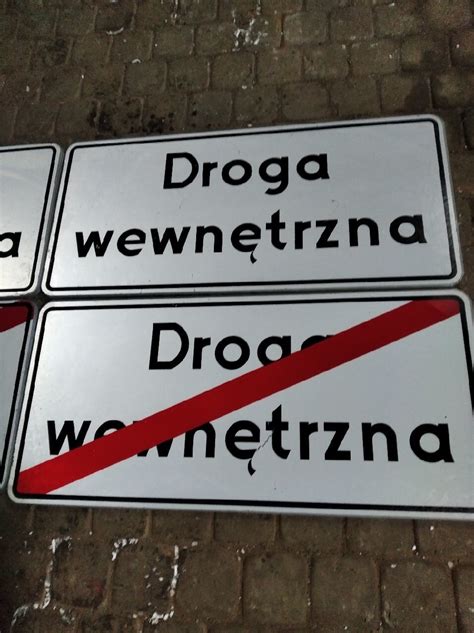 Znaki Drogowe Droga Wewnetrzna Niska Cena Na Allegro Pl