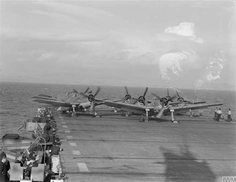 Asisbiz Fleet Air Arm Hellcats Preparing For Take Off From HMS Ravager