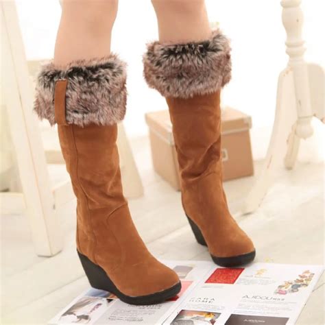 Aliexpress.com : Buy Snow boots women winter boots wedges high heels ...