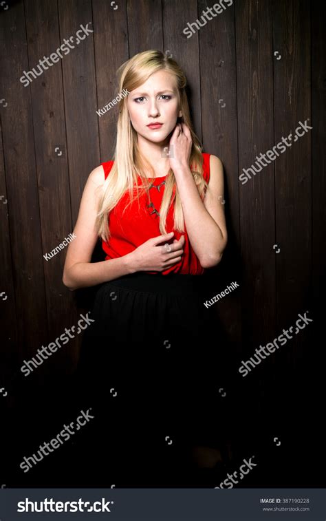 Attractive Cute Blonde On Chair On Stock Photo Shutterstock
