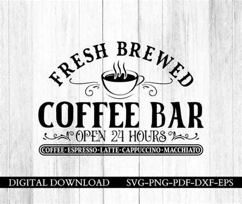 Coffee Svg Coffee Bar SVG File Coffee Sign Svg Kitchen Svg Etsy Canada