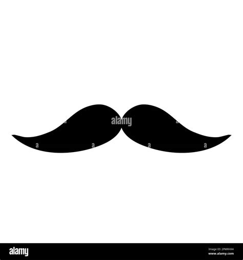 Old Style Black Moustache Barber Logo Or Icon Doodle Style Vector Illustration Stock Vector