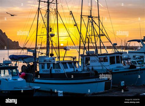 Morro Bay Sunset Stock Photo Alamy