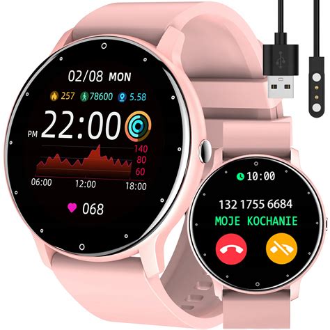 gravity zegarek damski asperia smartwatch dla kobiety pulsometr pl menu