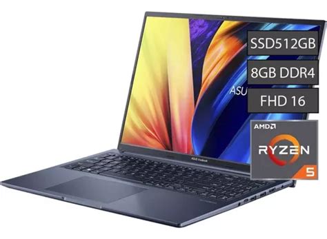Notebook Asus Amd Ryzen 5 Ssd512gb 8gb Fhd 16 W11