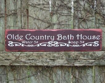 Bath House Sign Etsy