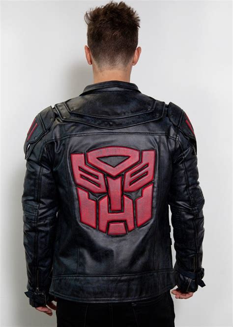 Buy Mens Transformers Autobot Shield Leather Jacket Lucajackets