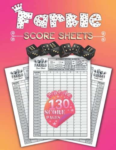 Farkle Score Sheets Perfect Scorebook For Farkle Scorekeeping Farkle