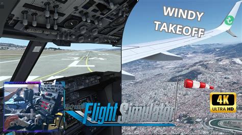 Windy Take Off Izmir Extreme Realism Microsoft Flight Simulator