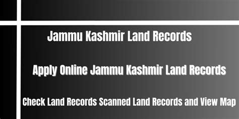 Jammu Kashmir Land Records 2024: Scanned Land Records Map