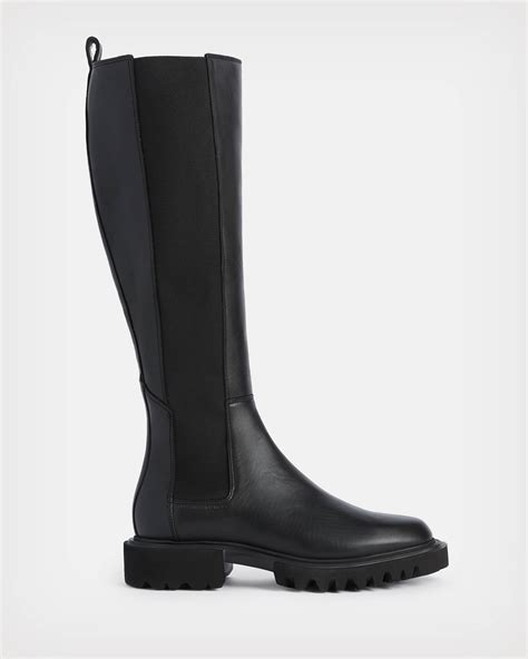 Maeve Leather Boots Black Allsaints Us