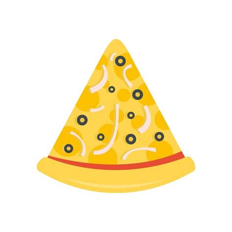 Premium Vector Pizza Slice Icon Flat Illustration Of Pizza Slice