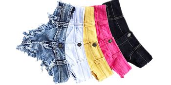 Muydz Women Sexy Cut Off Low Waist Denim Jeans Shorts Cheeky Naught Jean Short Hot Pants For