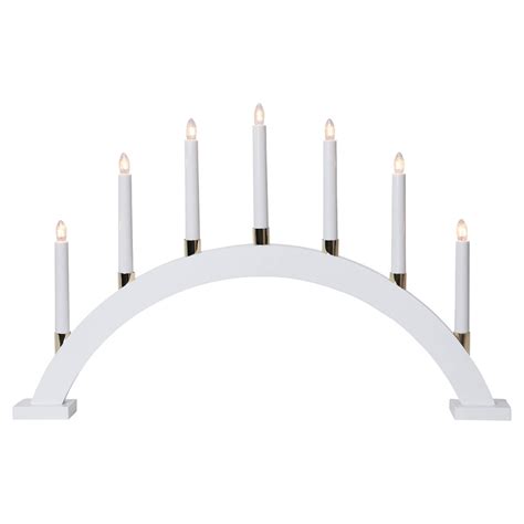 Wooden candle arch Gillian white | Lights.co.uk