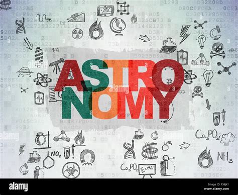 Science concept: Astronomy on Digital Paper background Stock Photo - Alamy