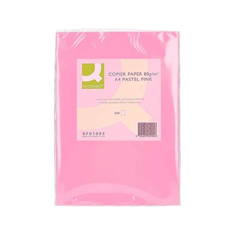 Papel Color Q Connect Tama O A G M Pack Hojas Rosa