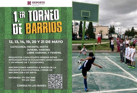 INHIDE efectuará el primer Torneo de Barrios agendahidalguense