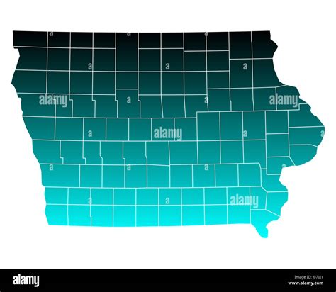 Map of Iowa Stock Photo - Alamy