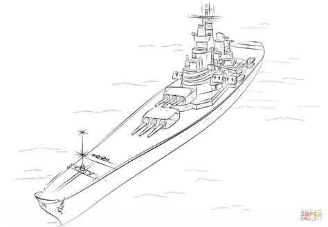 Battleship-uss-iowa-coloring-page