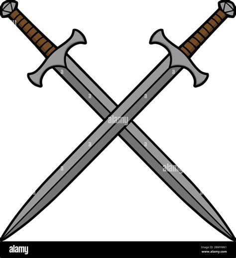 Crossed Swords Silhouette An Illustration Of A Crossed Swords Nbkomputer