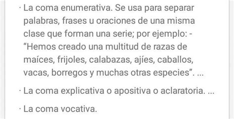 Qu Tipo De Coma Se Aplica En La Siguiente Oraci N Miguel Gra