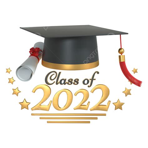 Golden Graduation Cap PNG Transparent Graduation Season 2022 Golden