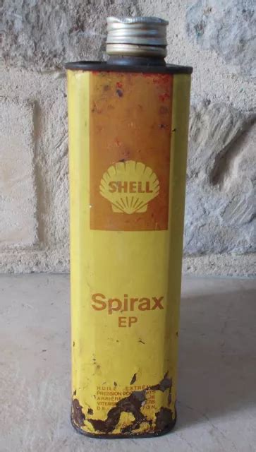 Ancien Bidon D Huile Moteur Shell Spirax France Vintage Oil Can Vieux