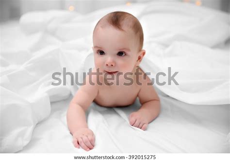 Naked Adorable Baby Lying On Soft Stock Photo Shutterstock