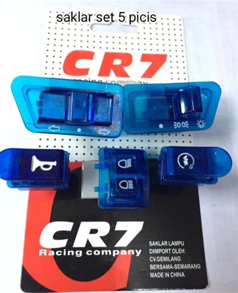 Saklar Set Variasi Warna Biru CR7 Motor Honda Beat Karbu Honda Vario