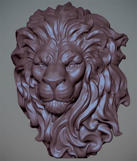 Lion Head 01 3D Model 3D Printable CGTrader