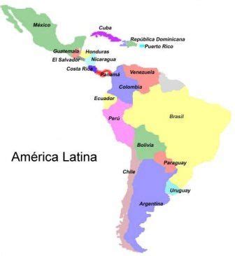 Mapa De Am Rica Latina Ciudad Seva