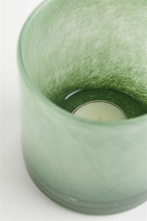 Glass Tea Light Holder Light Green Home All Handm Us