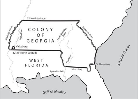 Colony Of Georgia Map Amanda Marigold