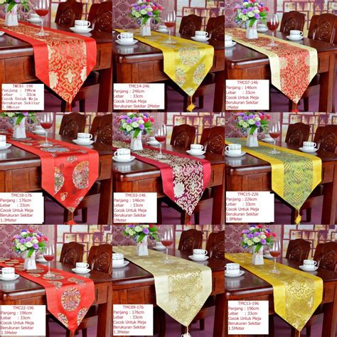 Jual Taplak Meja Table Runner Premium Tema Imlek Naga Sincia Cny